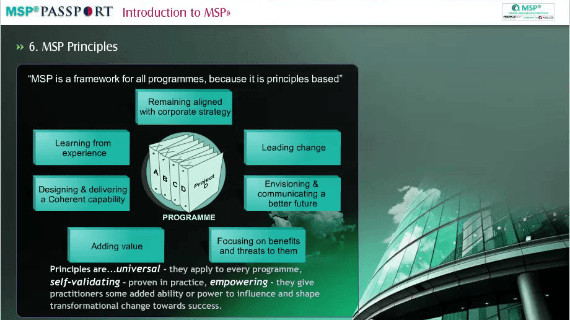 Learn MSP Programme Management Principles & Terminology